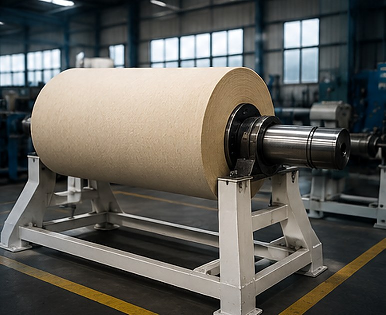 Cotton roll mounted on a stand